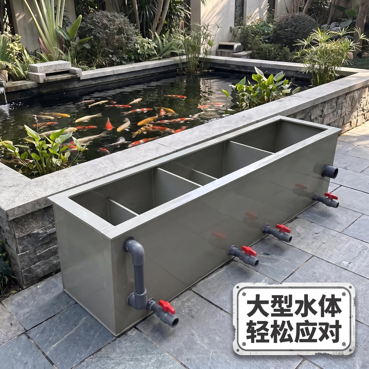 PP板多格多功能鱼池过滤箱图片