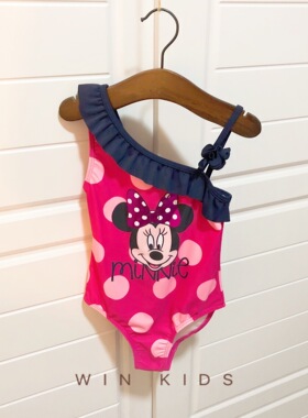 外贸出口3-8岁小中女童连体游泳衣宝宝可爱比基尼儿童沙滩泡温泉