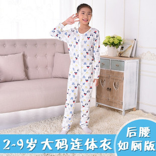 婴儿童连体睡衣夏季女童薄款大码宝宝空调服男童哈衣90-100-110码