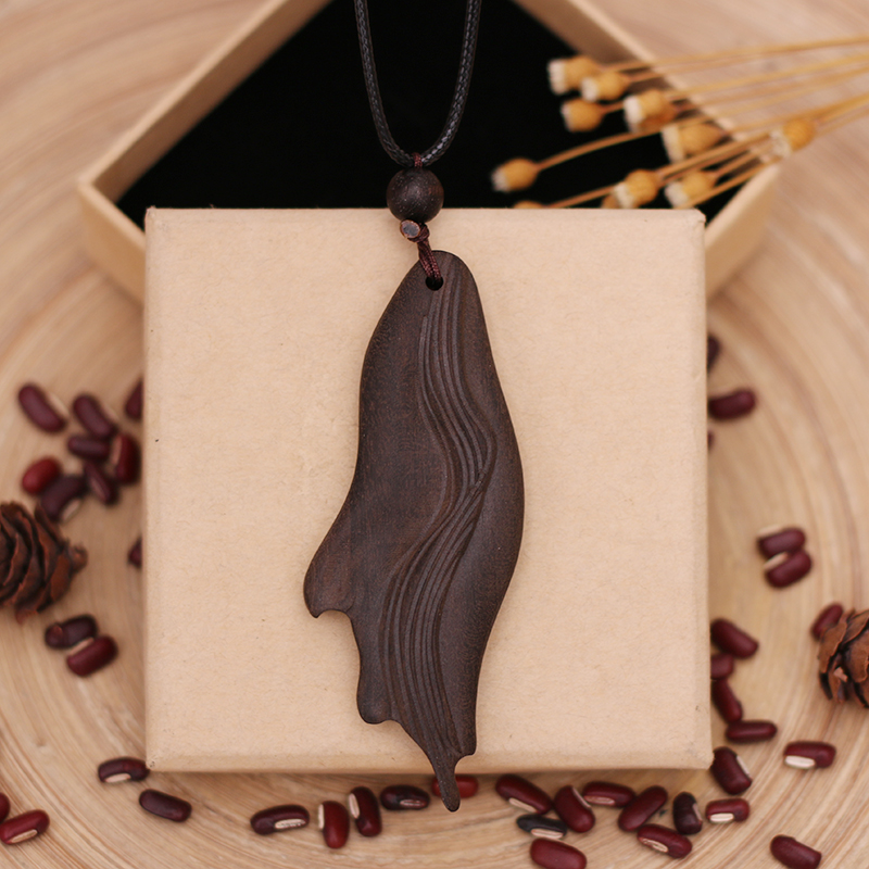 民族风禅意佛系鱼形檀木项链