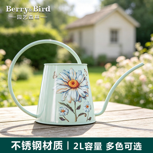 Berry&Bird园艺森林不锈钢长嘴浇水壶花园阳台植物浇花洒水壶新款