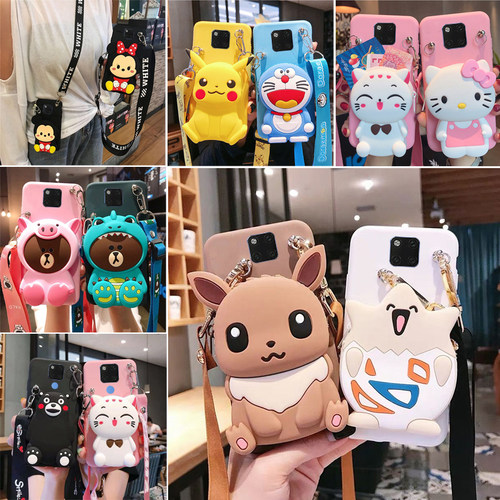 零钱包适用于华为mate20pro手机壳女款LYA-AL00卡通全包斜挂保护套软壳lya-al00软壳保护壳立体卡通可爱学生