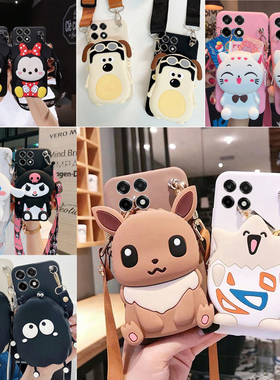 零钱包适用于一加ace5pro手机壳软壳PKR110保护壳可爱卡通后盖全包OnePlusAce5Pro立体卡包斜跨拉链1+ace5pro