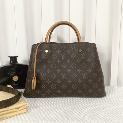 编号16595A LV老花Montaigne蒙田中号手提挎包 A级正常使用感