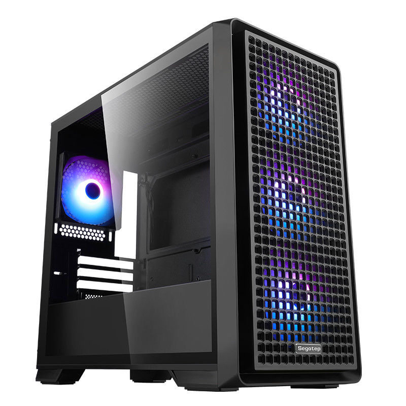 鑫谷魔方300玻璃侧透黑白机箱支持顶置360水冷M-ATX防尘电竞机箱