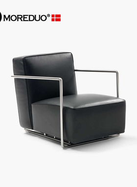 MOREDUO/ 意式现代沙发椅A.B.C. Armchair真皮单椅客厅休闲椅极简