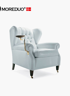 MOREDUO/意式复古客厅沙发椅真皮卧室单人椅雪茄椅 1919 Armchair
