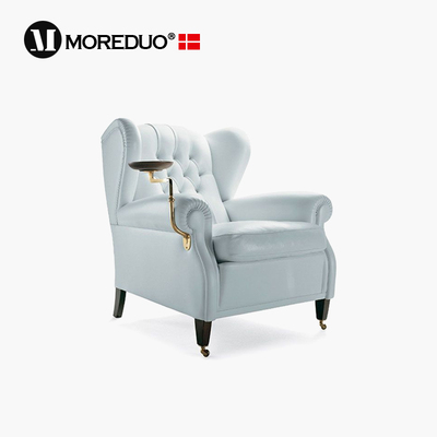 MOREDUO/意式复古客厅沙发椅真皮卧室单人椅雪茄椅 1919 Armchair