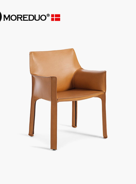 MOREDUO/意式休闲单椅书桌椅极简马鞍椅caisson 413 Cab armchair