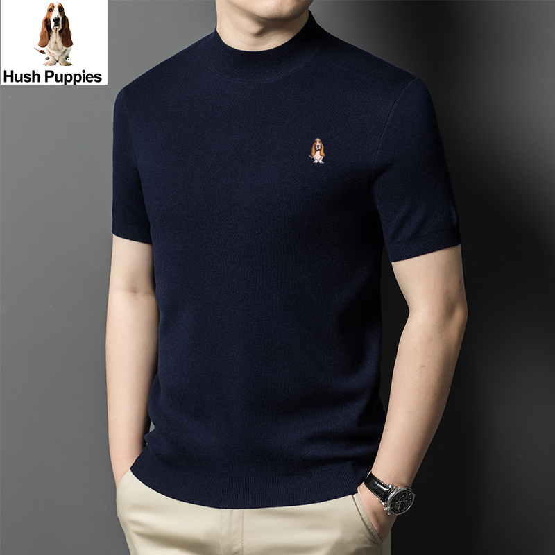 高端暇步士秋冬短袖羊毛衫男