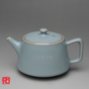 汝州原产地大观汝瓷茶具朱家汝窑朱法喜君子壶一级品玛瑙入釉