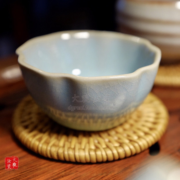汝州原产地大观汝瓷茶具 六方杯一级品朱家汝窑 玛瑙入釉朱法喜