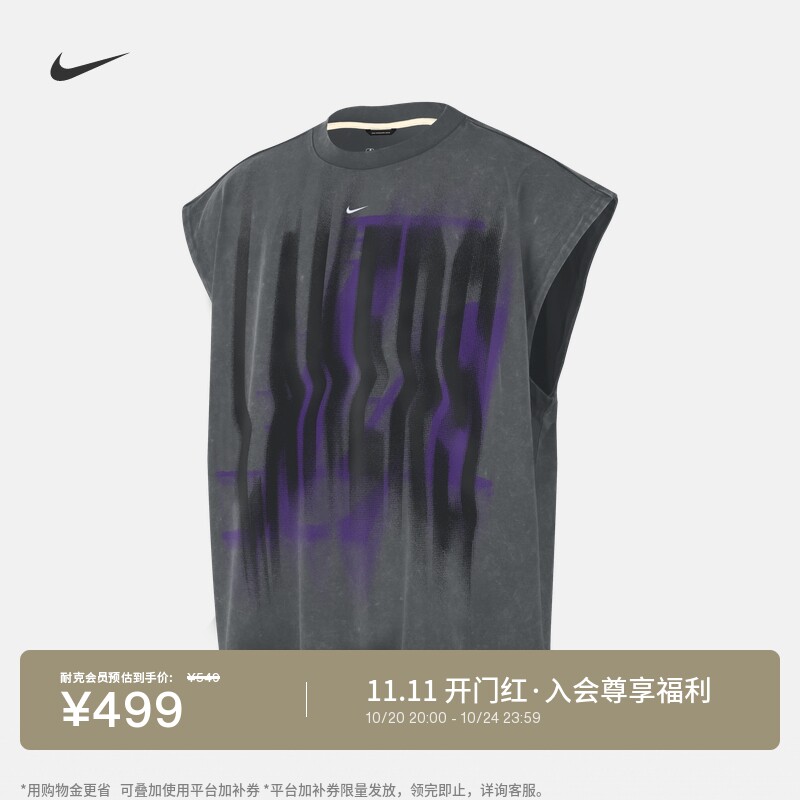 耐克篮球小标系列湖人队男子速干无袖篮球上衣NIKE IQ1757