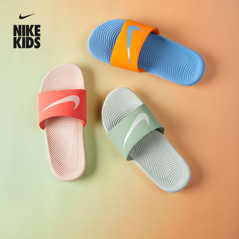 Nike耐克官方男女童KAWA大童拖鞋夏季凉拖易穿脱缓震抓地FJ