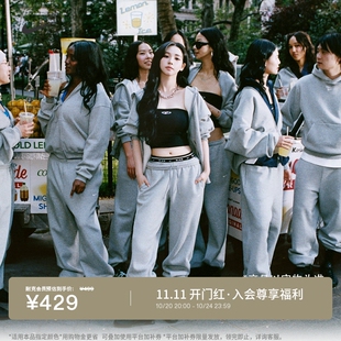 耐克廓系卫衣柳智敏KARINA同款女长裤高腰裤子NIKE STUDIO FLEECE