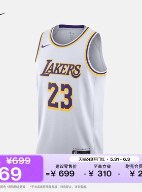 耐克洛杉矶湖人队勒布朗·詹姆斯男子速干球衣NIKE NBA DN2081