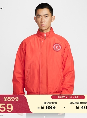 耐克男子加绒里料网球夹克春季宽松梭织外套NIKE HERITAGE HQ1745