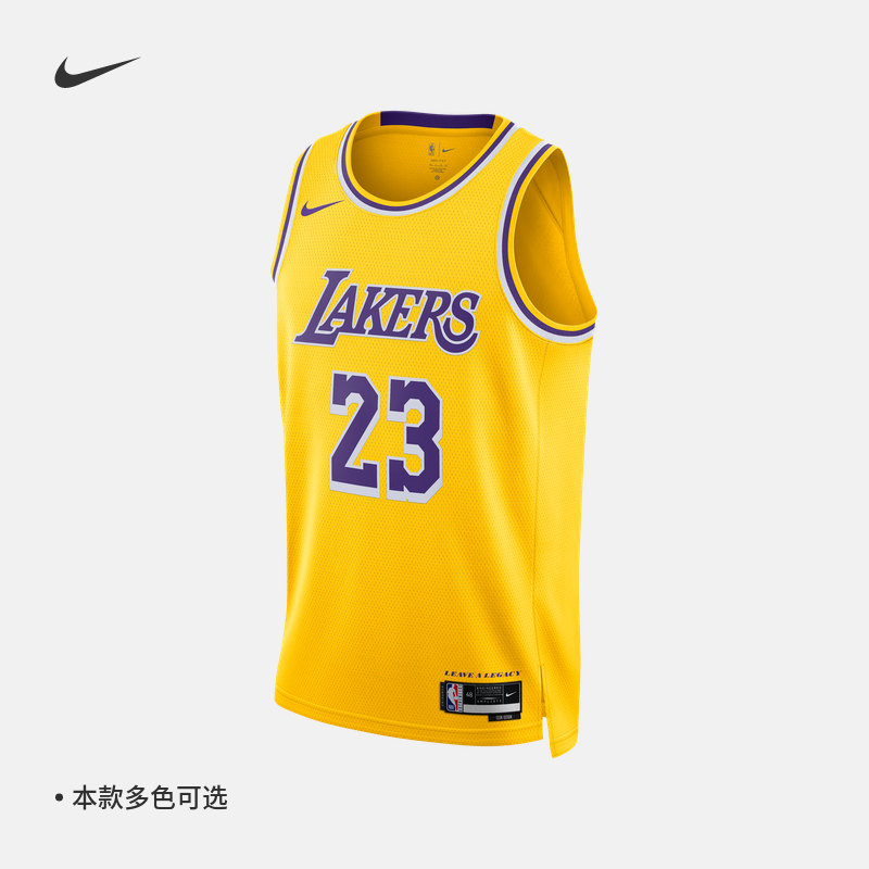 Nike耐克官方洛杉矶湖人队NBA男子速干球衣秋季透气网眼DN2
