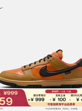 耐克男子防水平底运动鞋春季胶底NIKE DUNK LOW GORE-TEX HQ2053