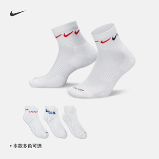 透气缓震针织运动DH3827 Nike耐克官方舒适速干训练短袜3双夏季