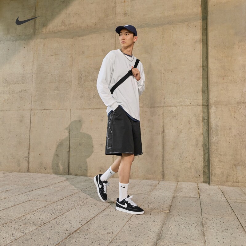 耐克男子平底运动鞋秋冬低帮板鞋NIKE COURT VISION LOW IO7727