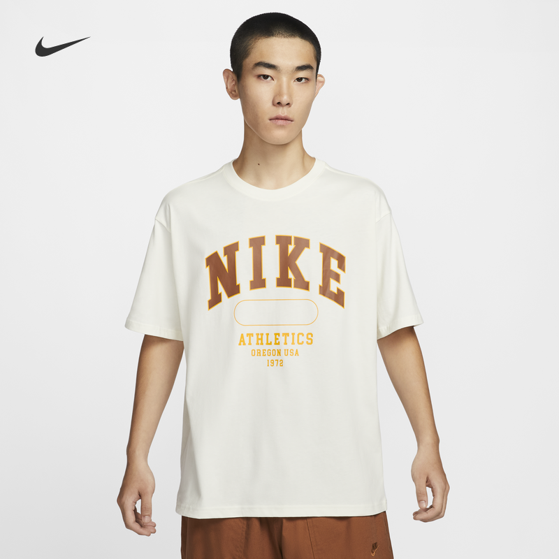 Nike耐克休闲舒适宽松纯棉男T恤