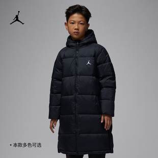 耐克乔丹大童保暖三防羽绒服外套冬季新款男童拒水JORDAN IQ9982