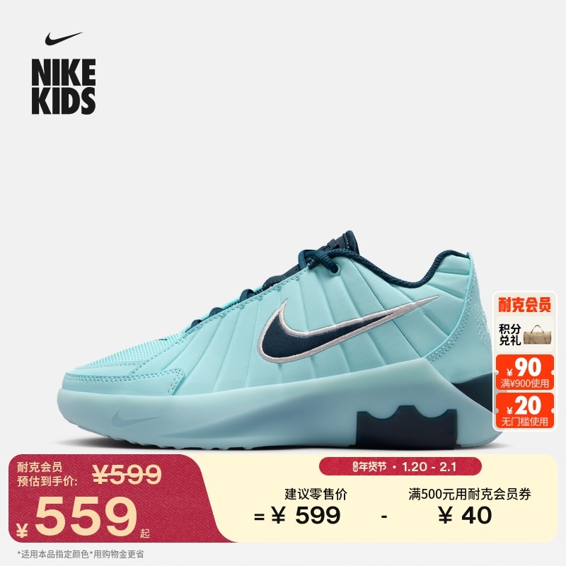 耐克詹姆斯大童实战篮球鞋春男女童NIKE LEBRON WITNESS 9 HV2270