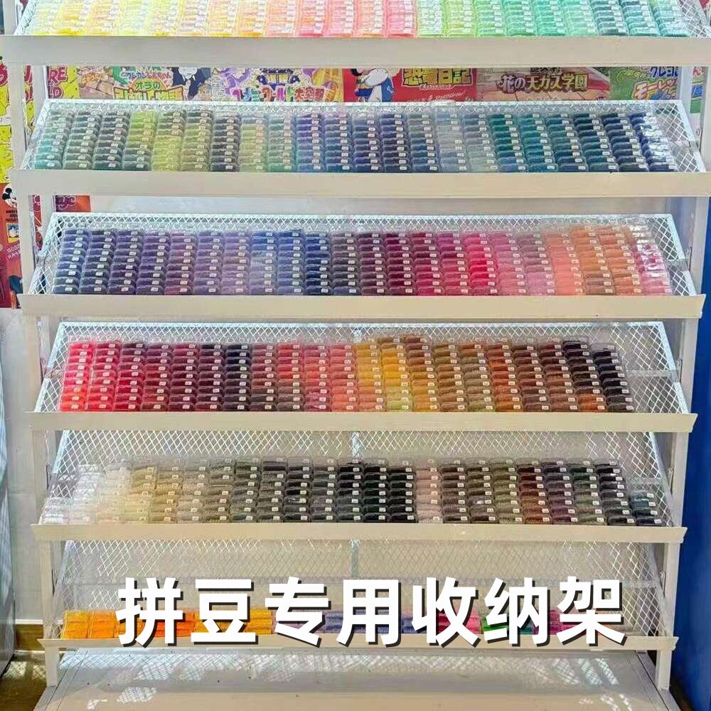 商用简约办公收纳架网格置物架书店货架陈列柜拼豆多层金属展示架