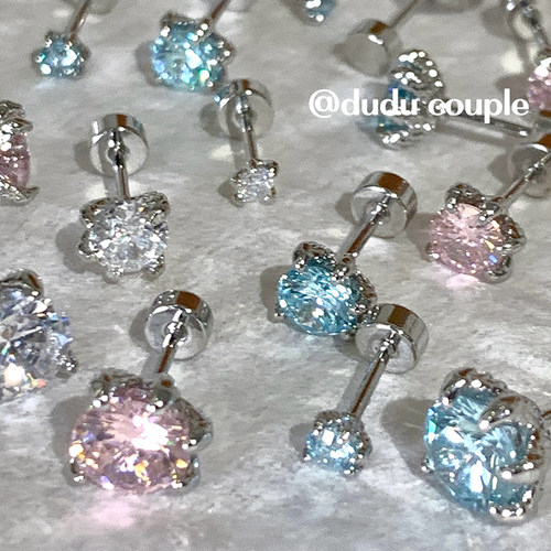 嘟嘟夫妇医用钛钢耳骨钉超闪女