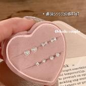 嘟嘟夫妇S999纯银耳钉养耳洞防过敏迷你小巧睡觉免摘耳蜗耳骨钉女