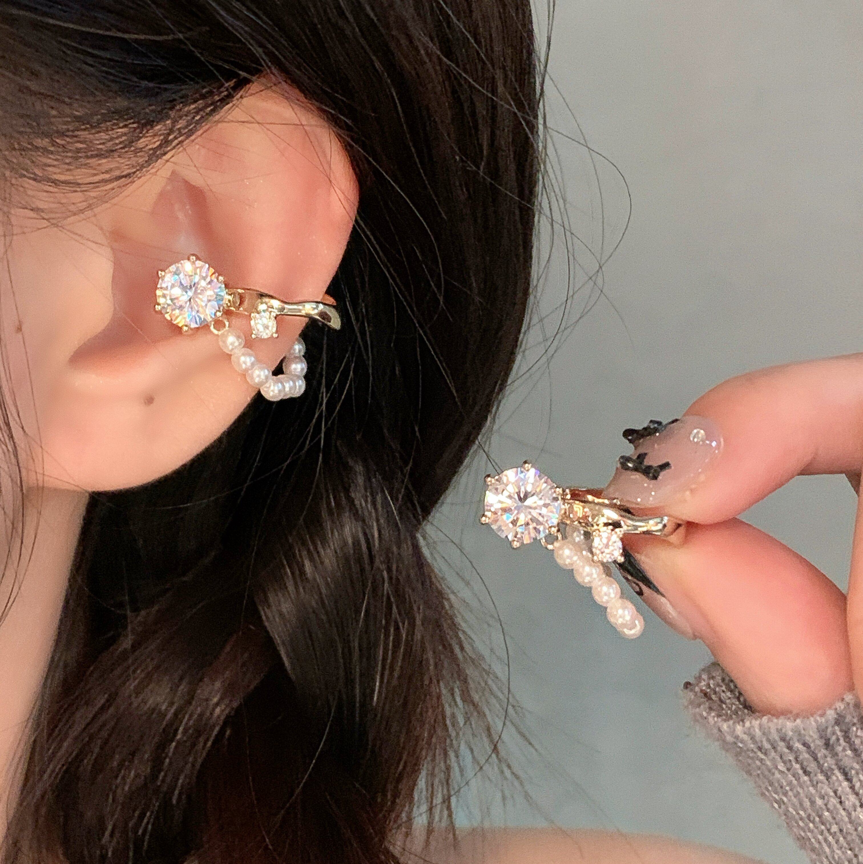 嘟嘟夫妇爆闪耳蜗耳夹女无耳洞耳挂耳饰轻奢高级感小众珍珠耳骨夹,饰品/流行首饰/时尚饰品新,耳夹,淘宝优惠券,粉丝福利购,淘宝优惠卷