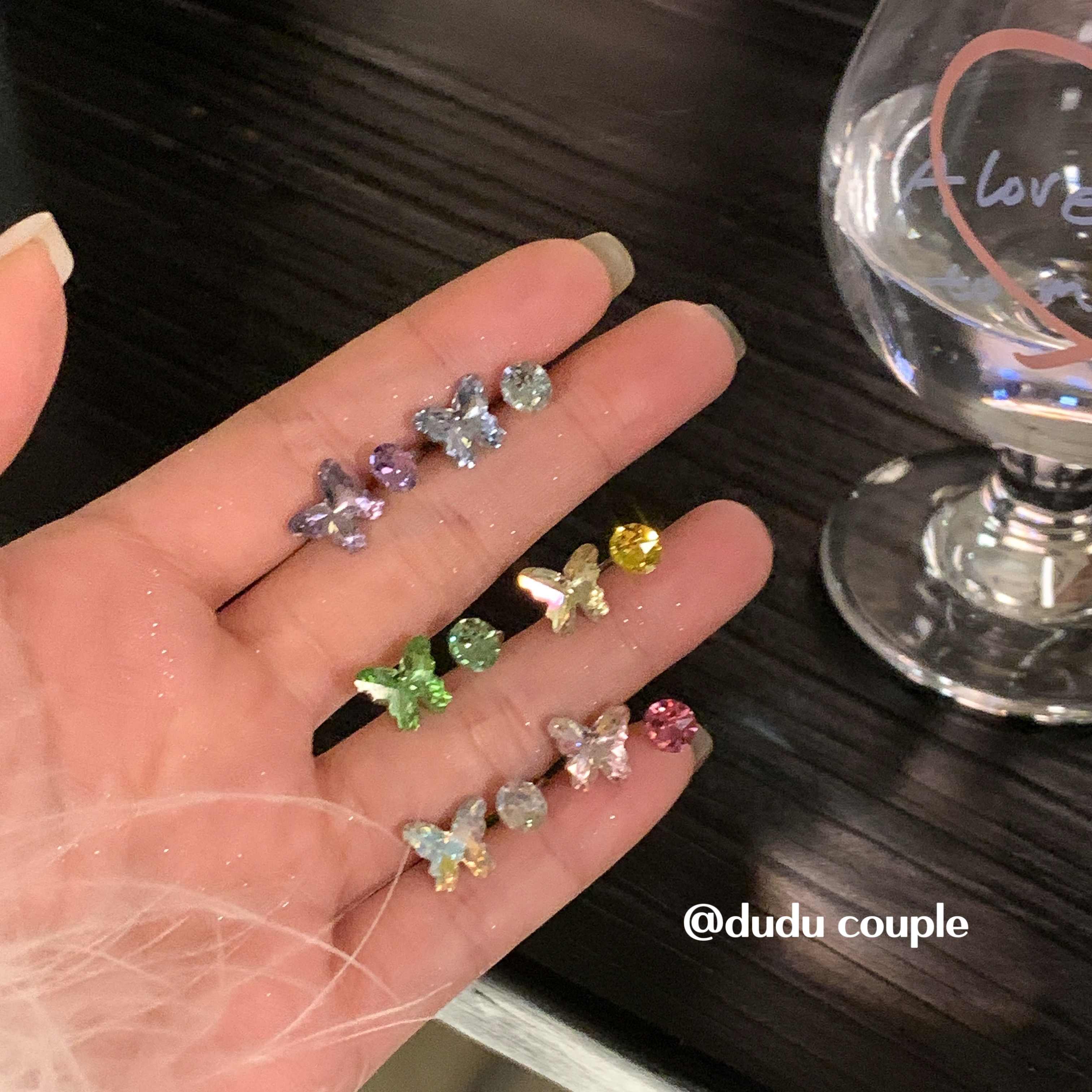 嘟嘟夫妇蝴蝶马蹄环耳蜗钉钛钢女