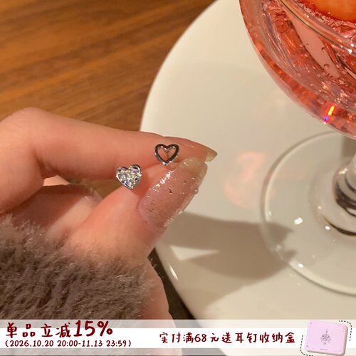 嘟嘟夫妇睡觉免摘钛钢耳钉耳骨钉