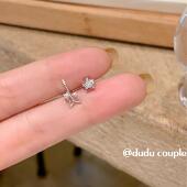 嘟嘟夫妇吉他星星耳骨钉医用钛钢睡觉免摘耳蜗钉酷帅双耳洞耳钉女