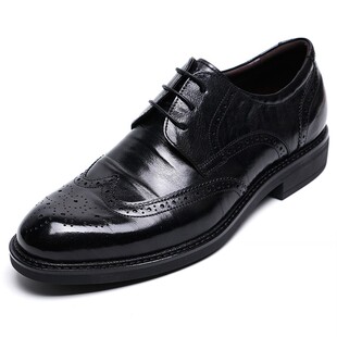 金利来男鞋2024秋季新款雕花布洛克男鞋系带商务正装皮鞋男婚鞋