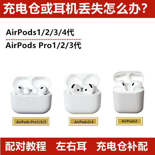 苹果AirPods左右耳单只补配