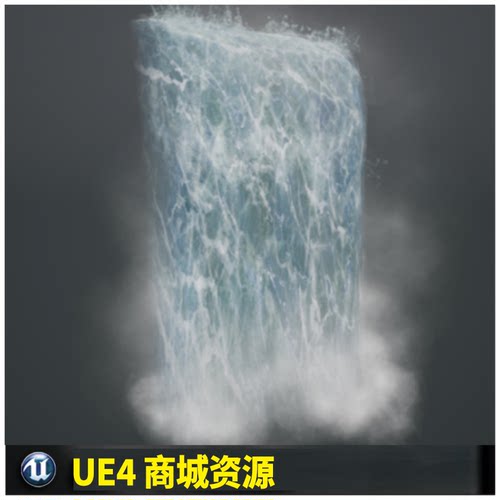 ue5虚幻5特效素材 瀑布粒子特效 Realistic Waterfall Particle
