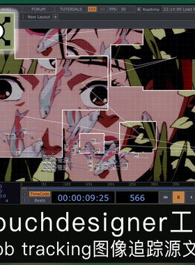 Touchdesigner工程图像追踪信息识别交互blob tracking项目源文件