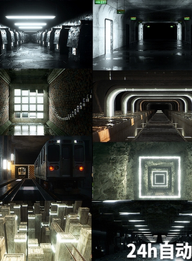 38个Resolume官网VJ LOOP视频素材工业地下隧道通道EDM电子Unter2