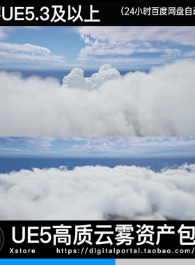 UE5虚幻5 29个高质量体积云动态云海烟雾 VDB Cloud & Fog Pack 2