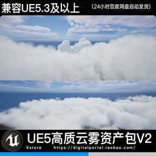 UE5虚幻5 29个高质量体积云动态云海烟雾 VDB Cloud & Fog Pack 2