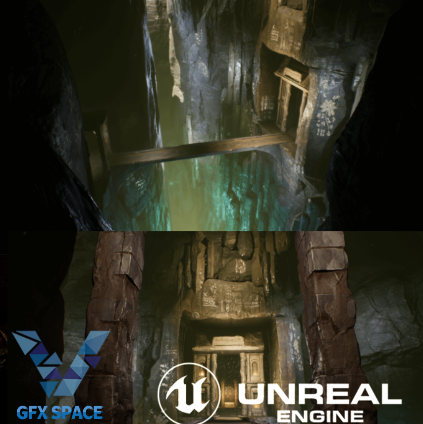 ue4虚幻 奇幻山洞穴场景fantasy cave environment set 4.20-4.27