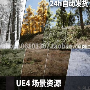 Landscape ue5虚幻5 Procedural 地形地貌季 Ecosystem 节森林场景
