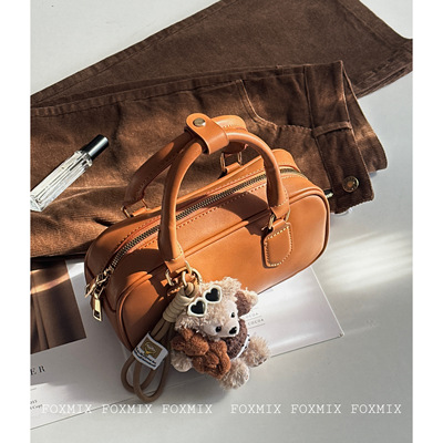 韩感波士顿包保龄球包女中古小包