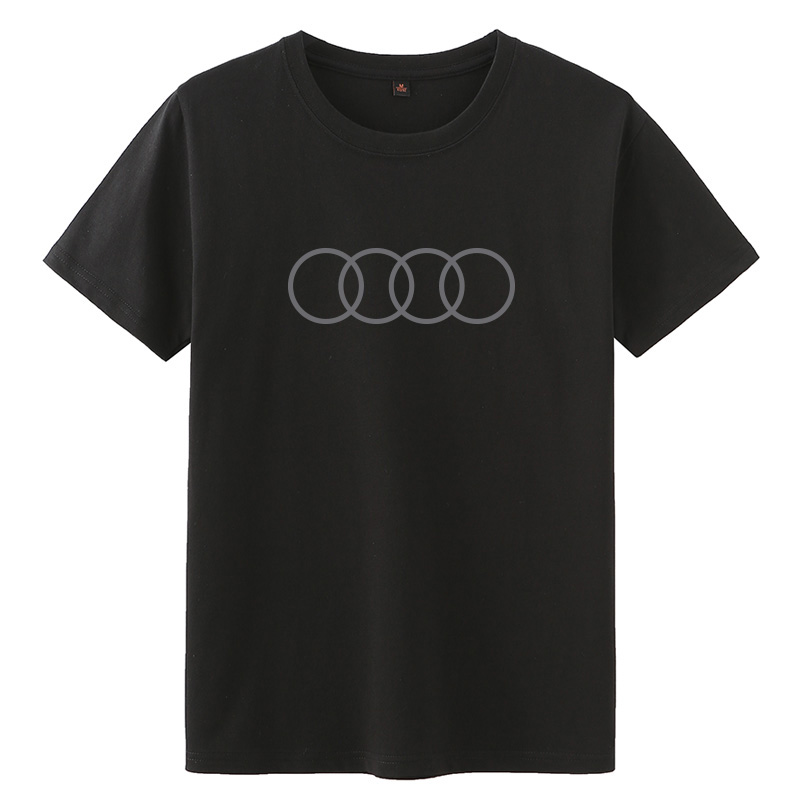 新款奥迪黑色工作服夏季短袖t恤