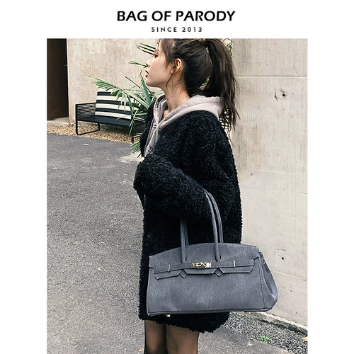 Ретро платиновая джинсовая вместительная и большая сумка на одно плечо, коллекция 2023