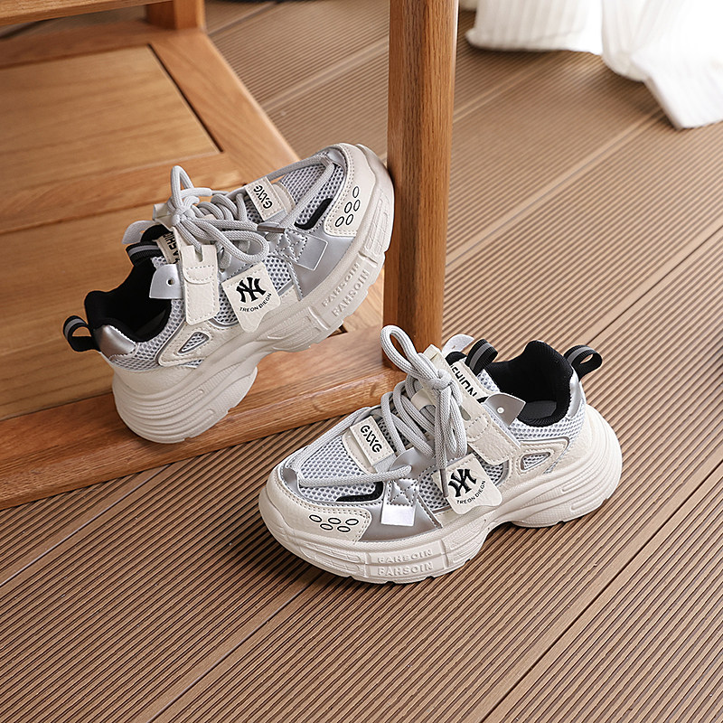 童喜娃儿童运动鞋2025春季新款男童老爹鞋轻便软底女童休闲跑步鞋