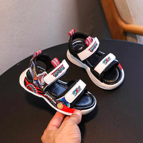 夏季防滑超人沙滩鞋佳乐星带灯