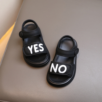 一号鱼韩版儿童凉鞋2024夏沙滩鞋宝宝软底防滑男童可调节运动潮牌